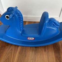 Little tikes blue rocking horse