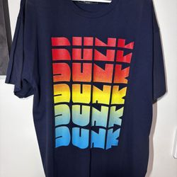 VINTAGE RARE Nike Team Dunk SB Skateboarding Navy T-Shirt Mens Sz XL multicolor