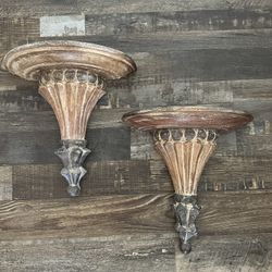 SET OF 2 RUSTIC WALL SCONCES DECOR FURNITURE