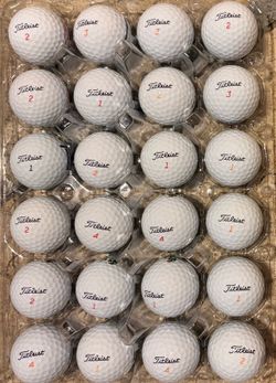 24 Like New Titleist Golf Balls As Pictured