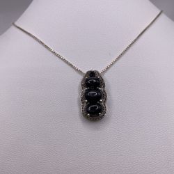 Onyx 925 Vintage Necklace 