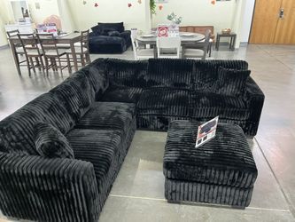 New Black Sectional 