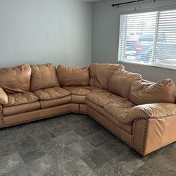 Genuine Leather Sectional Couch