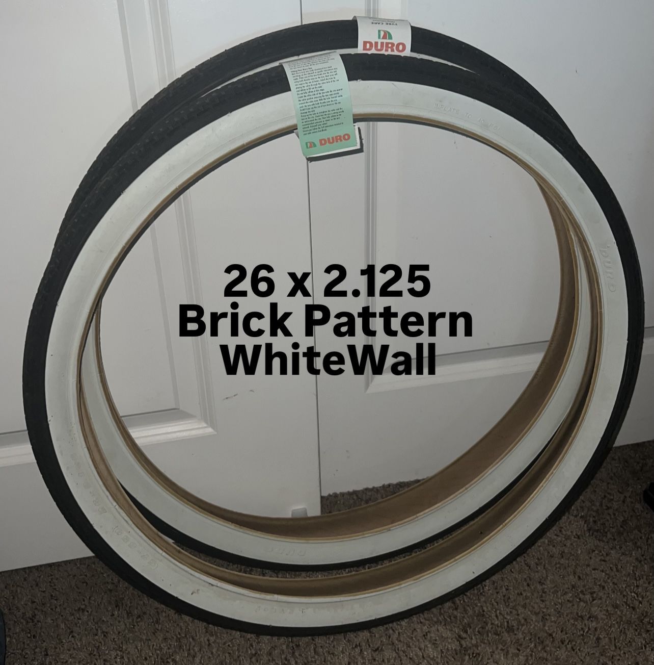 New 26 × 2.125 Bicycle WhiteWall Tires