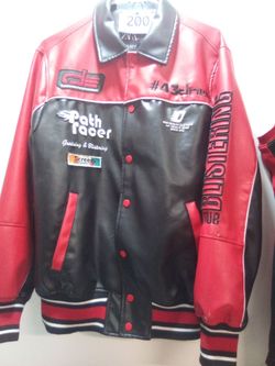 Path Racer Varsity Racing Jacket Red Black