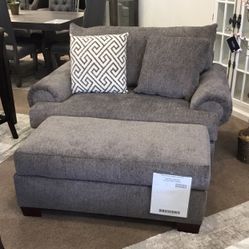 Two piece chair and ottoman