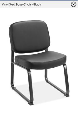 ULINE Vinyl Sled base chair black