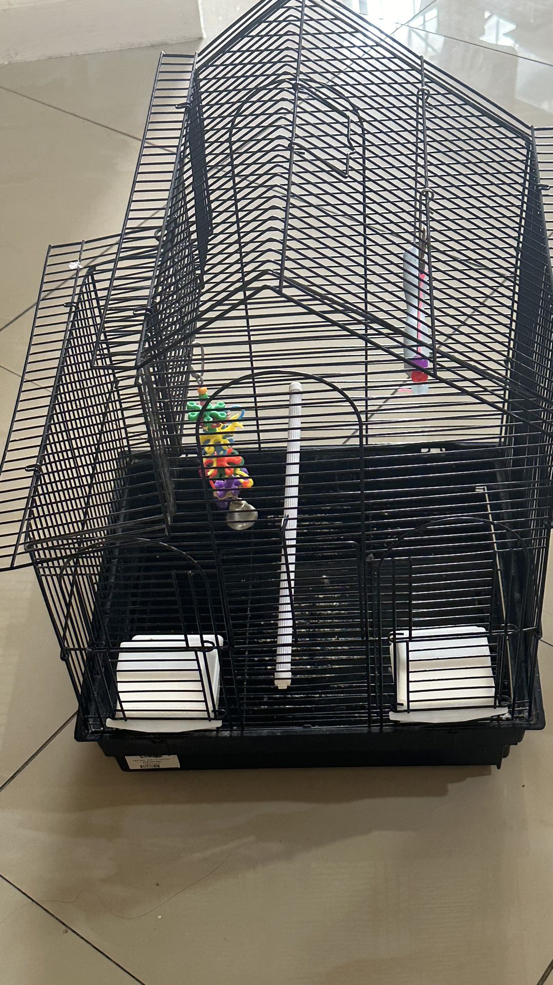 Bird Cage with toys ($40.00)