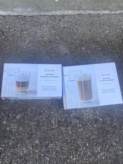 Sur La Table Doppio Double-Wall Glasses - 4 Glasses - New in Box