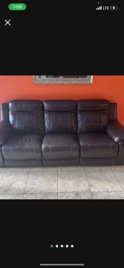 City Furniture Brown Electric Reclining Couch