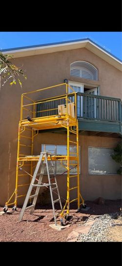 12 ft scaffold with cage