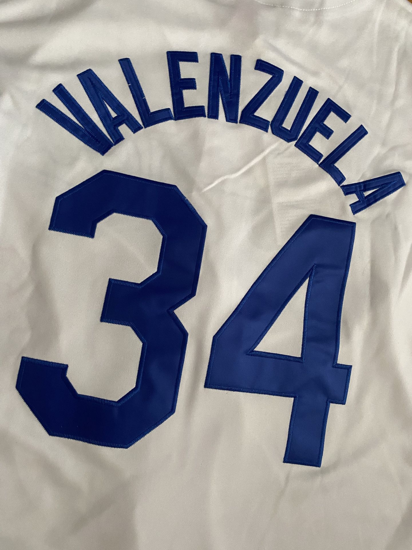 White Fernando Valenzuela Los Angeles Dodgers Jerseys Cooperstown