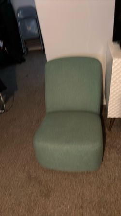 Green Upholstered Armless Accent Chair