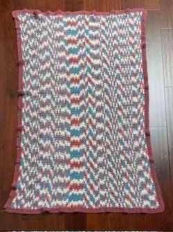 Granny Vintage Bohemian Crochet Knitted Blanket 53x37 inches just $3