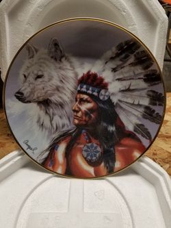 Collective Plates Native Indian & Wolf - Eagle - Horse
