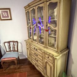 Stunning Vintage  Cabinet Solid Wood, Elegant & Rare!