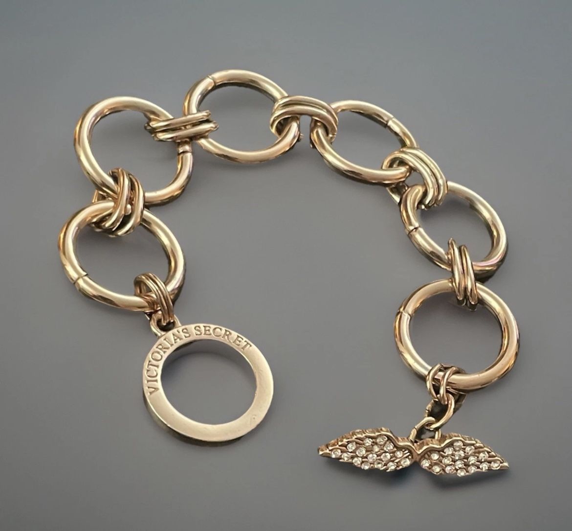 Victoria's Secret Angel Wing Bracelet Limited Edition Rose Gold Pave Crystals