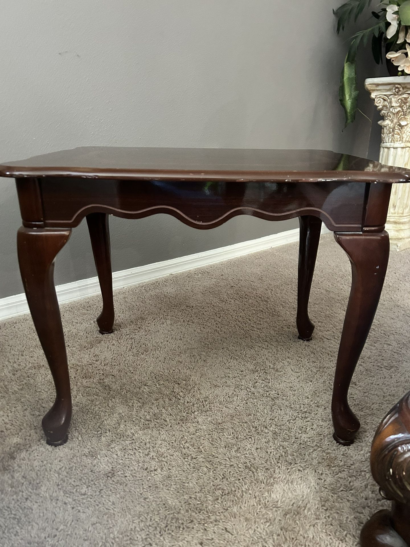 Two Small Wood Side Table