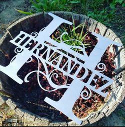Large metal monograms