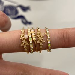 Stacking Gold Rings Size 10 
