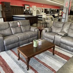 Double Reclining Sofa And Love Seat Combo On Sale Now 