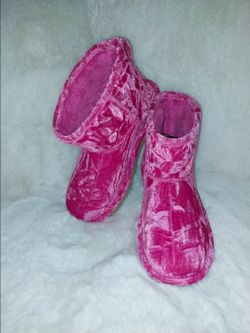Pink Velvet Ankle ugg boots