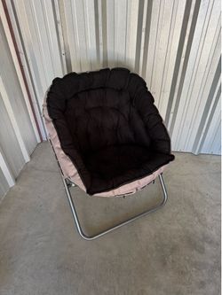 2East Papasan Moon Chair Folding Saucer Chair