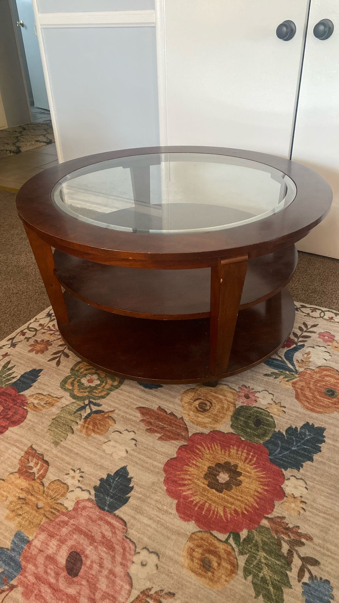 Round Coffee Table (with Wheels)
