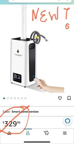 Commercial Humidifiers Whole House Humidifier 2000sq.ft Large Room Humidifier 1800ml/h 23.8L/6.2Gallons Top Fill Water Tank 110V