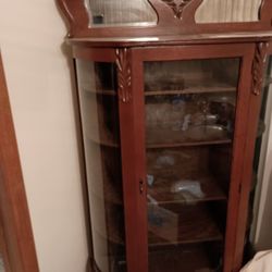 Double Curve Curio Cabinet 