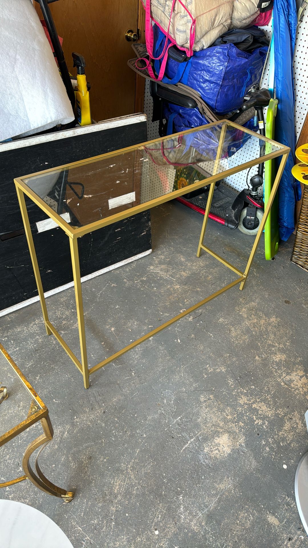 Modern Slim Gold Console Table