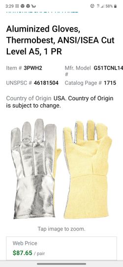 Flame And Heat Resistant Gloves