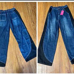 70% Cotton 30% Polyester Jeans Pants fits S and L