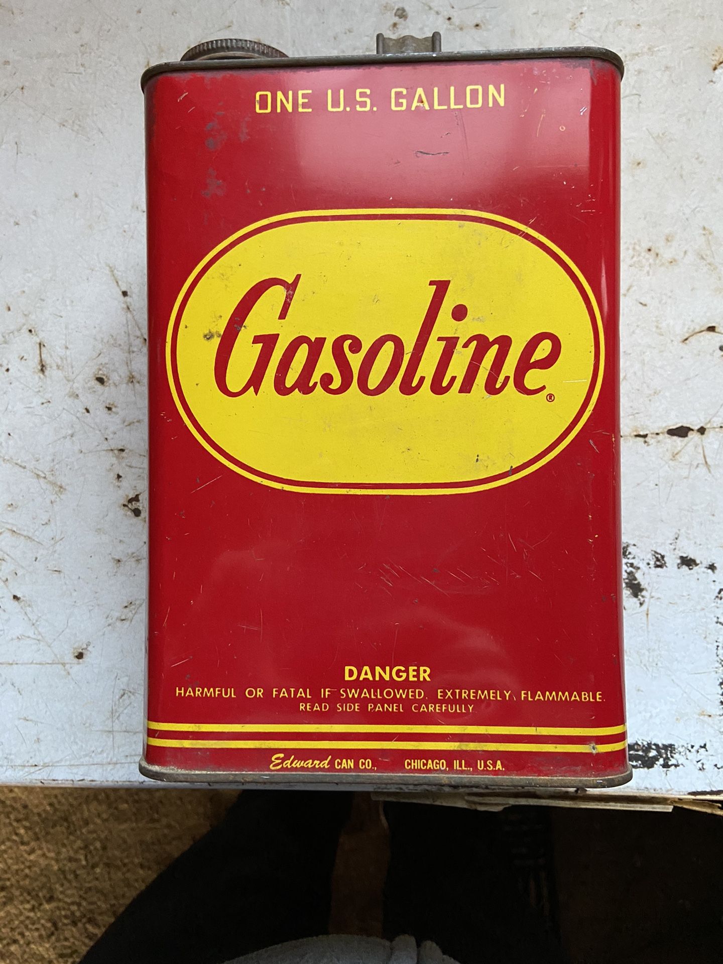 old one gal gas can.