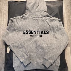 Fear Of God Essentials Dark Oatmeal Hoodie Size Small, Medium