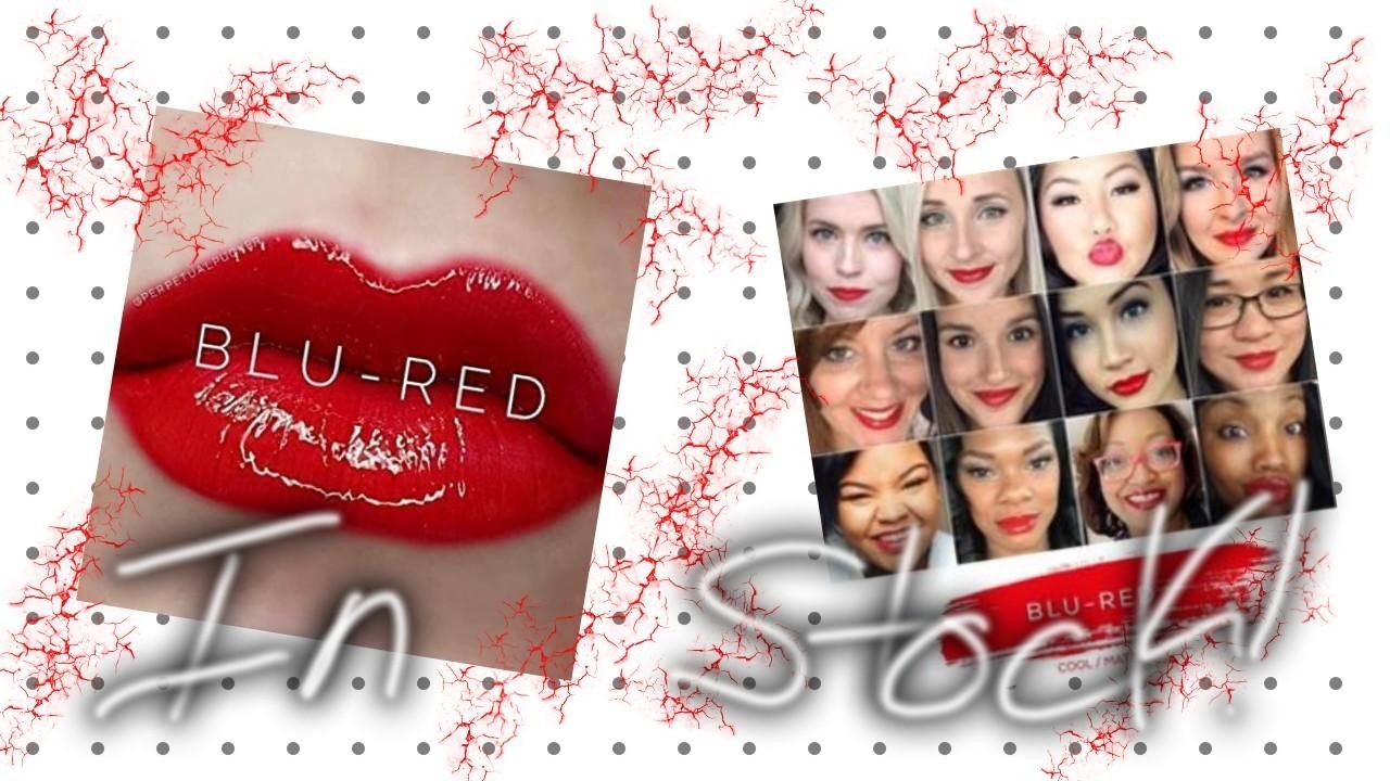 Lipsense bright red with matte finish