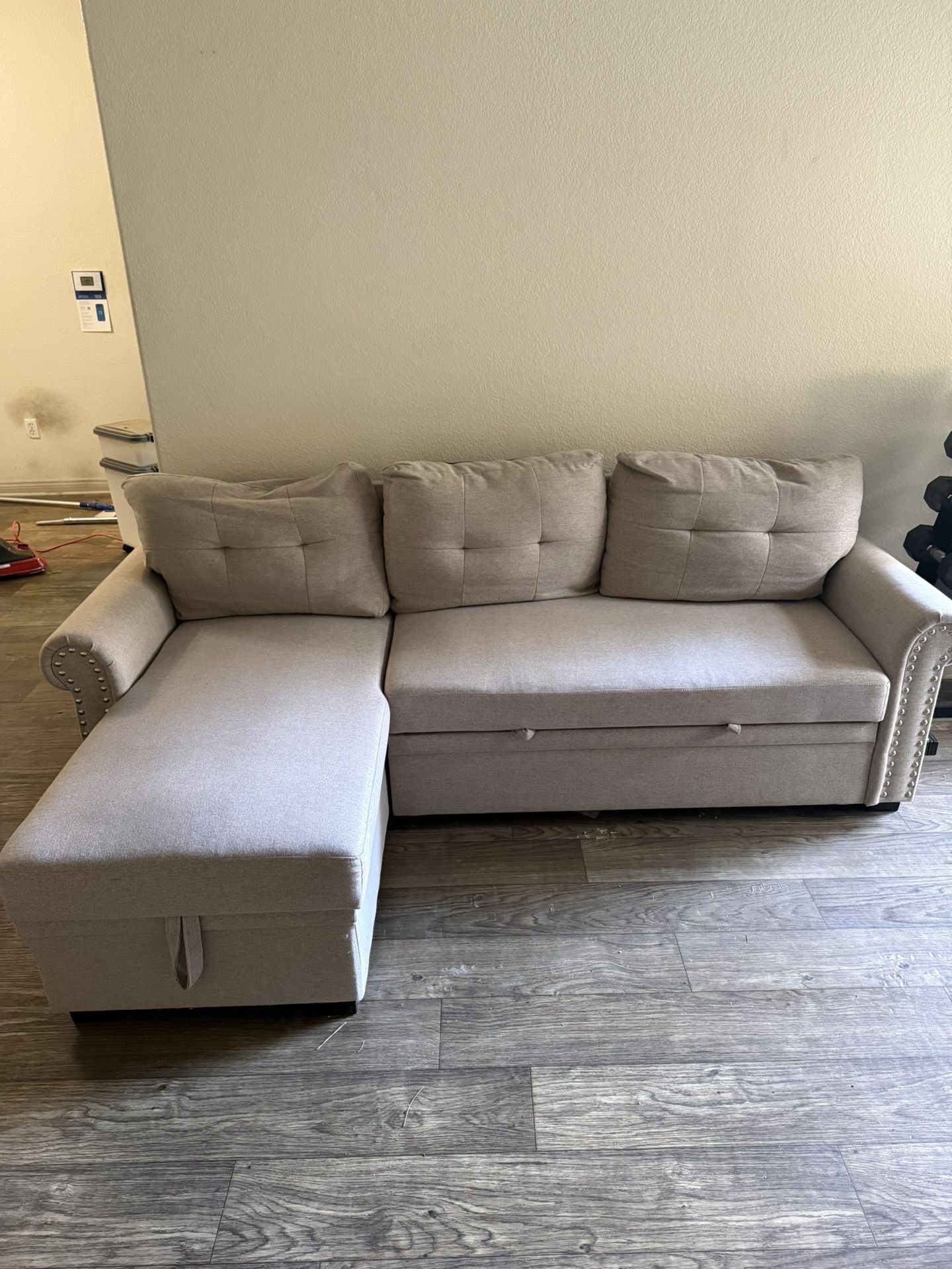 Gray L Shaped Couch