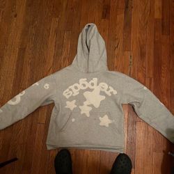 Grey Sp5der Hoodie S