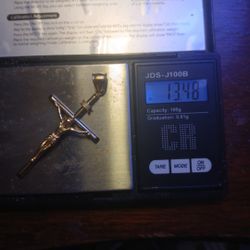 Our best-selling 18k fully solid gold crucifix necklace pendant 
