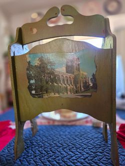 Vintage Decoupage Magazine Holder