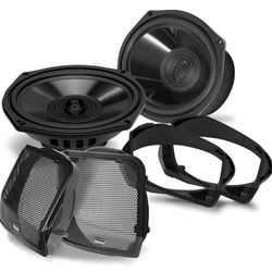 BOSS Audio Systems BHD98 Harley Davidson 6 x 9 Inch Saddlebag Speaker Kit – Fits Select 1 Road Glide and Street Glide Motorcycles, 300 Watts o