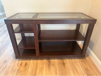 Beautiful table with glass on top