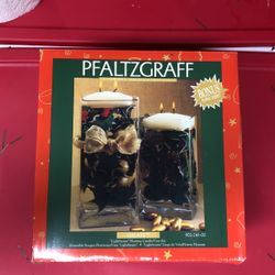 Pfaltzgraff Decorated Glass Candle Never Used