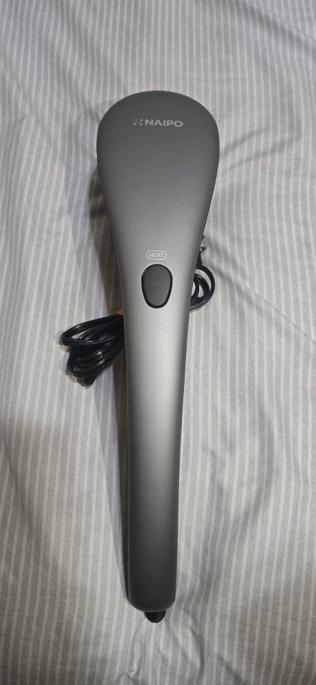 Naipo MGPC-5000 Compact Electric Handheld Black Percussion Massage Gun With Heat