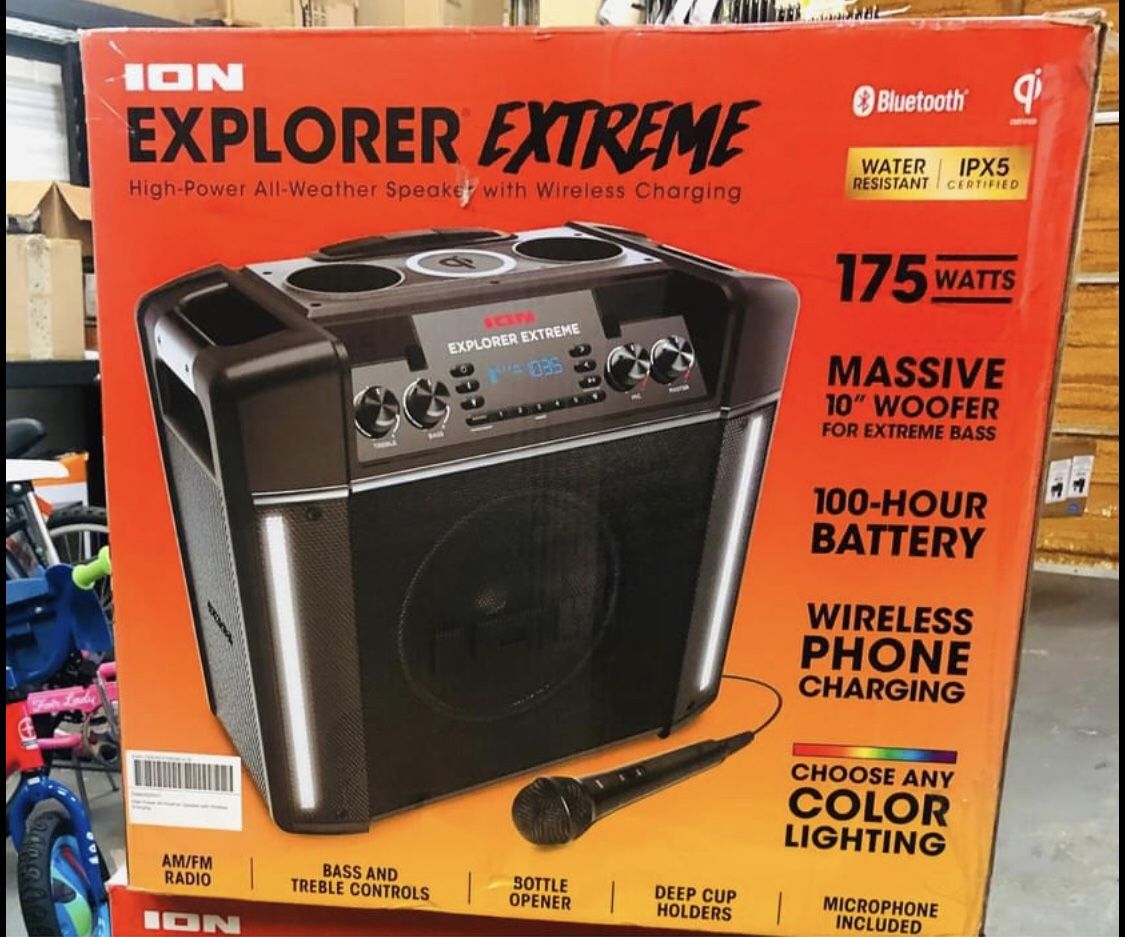 ION iPA111 EXPLORER EXTREME Audio Explorer Extreme High Power All Weather Speaker with Wireless Charging