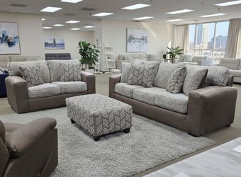 NEW SOFA AND LOVESEAT WITH AN OPTIONAL RECLINER, INCLUDING FREE DELIVERY PAY UPON ARRIVAL
