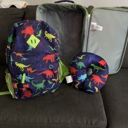 3 piece dinosaur luggage 