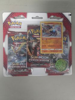 Pokémon Sun & Moon Crimson Invasion 3-Pack Blister Lucario Promo
