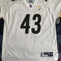 Pittsburgh Steelers White Jersey NFL Football Polamalu 43