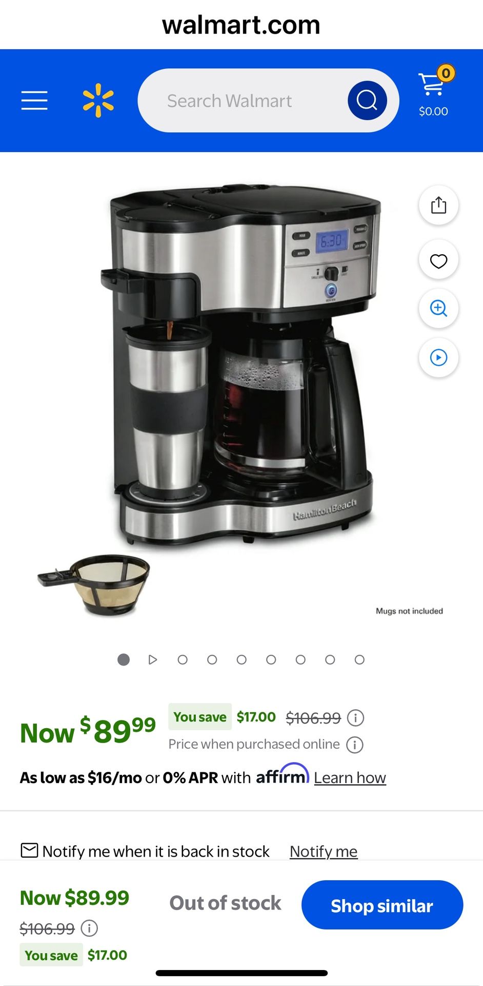 Hamilton Beach dual programmable coffee maker